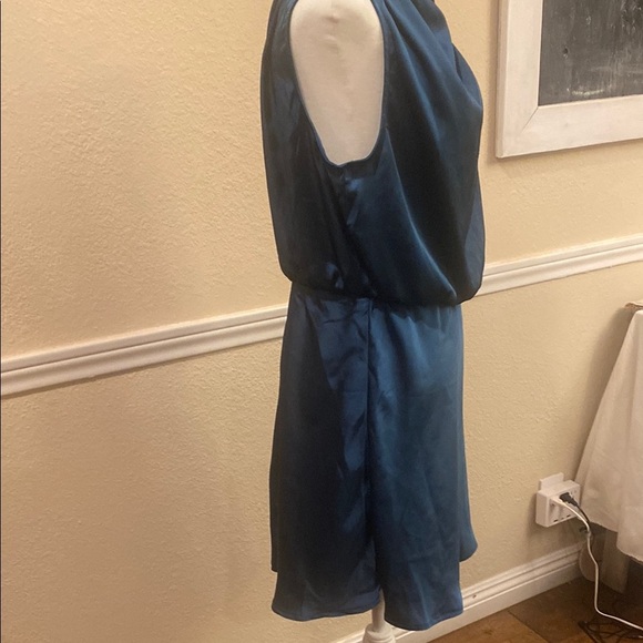 Petal & Pup Blue Sheath Dress Halter Neck Cocktail - Picture 4 of 7